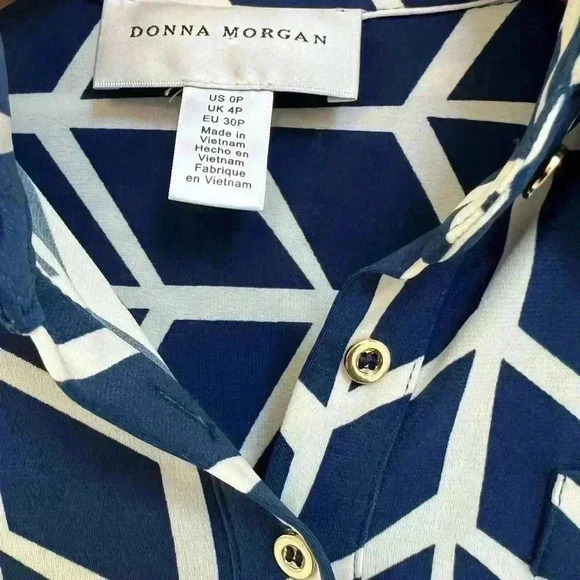 Donna Morgan Geometric Shirt Dress - Picture 5 of 8